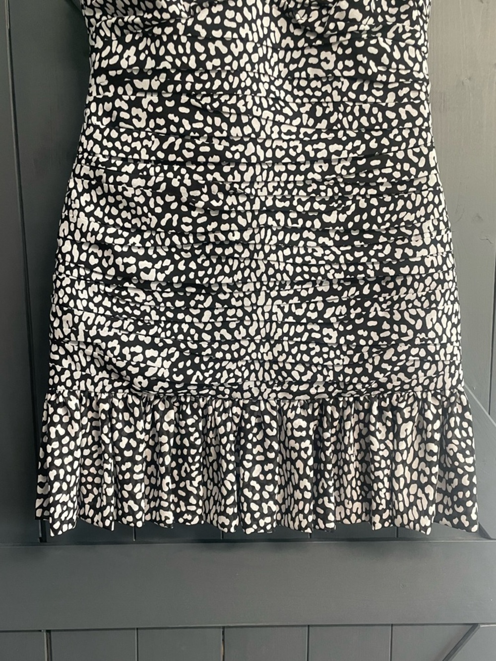 Michael Kors Black and White Animal Print Slip Dress - Picture 2 of 8